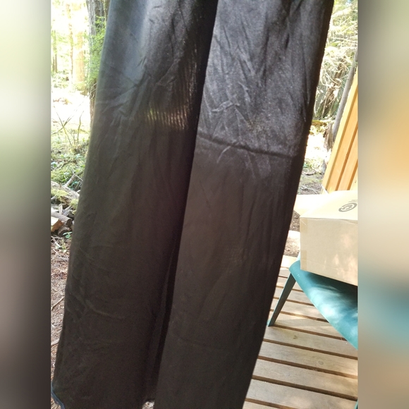 Night Gown Slip Long Dress Kayser Canada Medium Black Spaghetti Strap V Neck - Picture 3 of 9